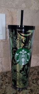 Brand new Starbucks venti holographic Tumbler Halloween 2021 spiderweb damask